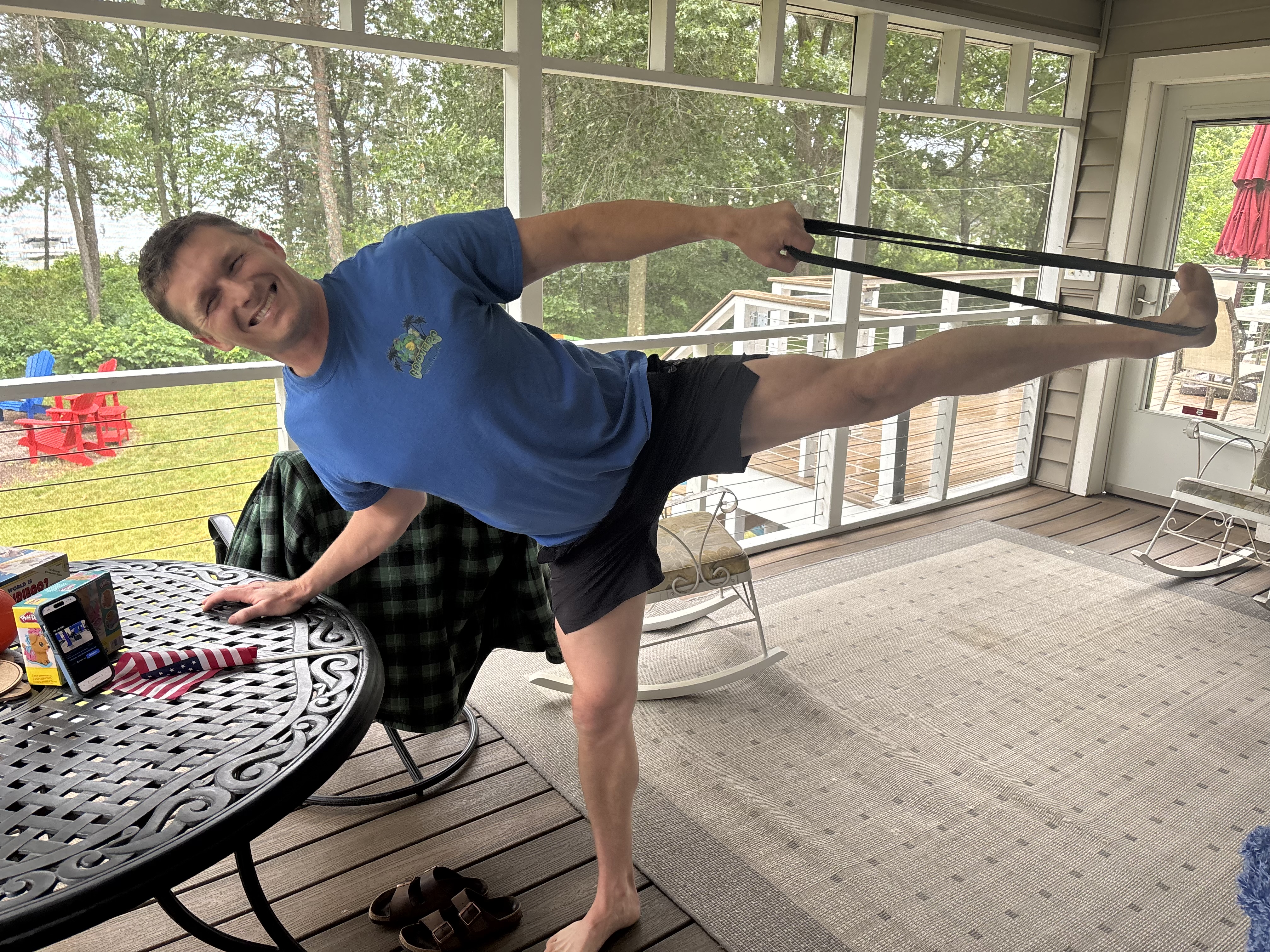 Nate Fose training on vacation